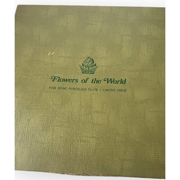 Vintage 1979 Boehm Yellow Rose Plate Flowers Of The World Limited Issue England - Picture 2 of 2